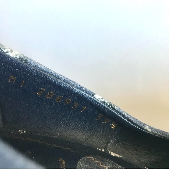 YSL YVES SAINT LAURENT Starfish Print Canvas Platform Wedge Size 9.5 US  EU 39.5 - Picture 12 of 13